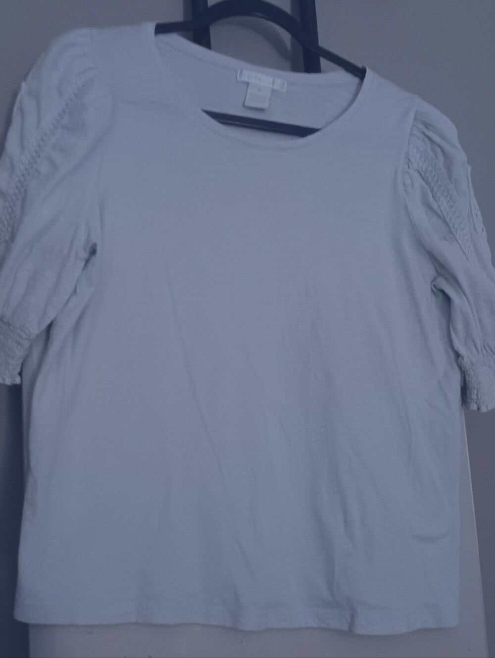Design History Light Blue Short Sleeve Knit Top